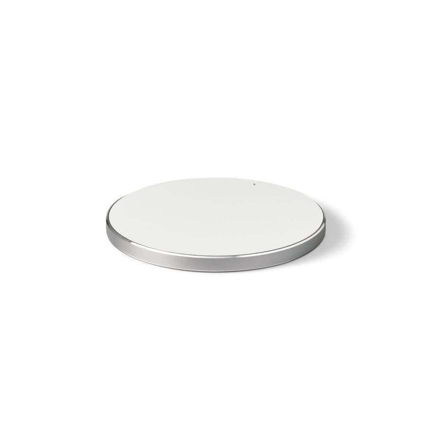 JOULE. Snabb 10W trådlös laddare i återvunnen ABS (100% rABS) och återvunnen aluminium (100% rAL) Vit