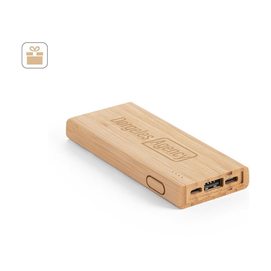 KOHN. Powerbank 5 000 mAh i bambu