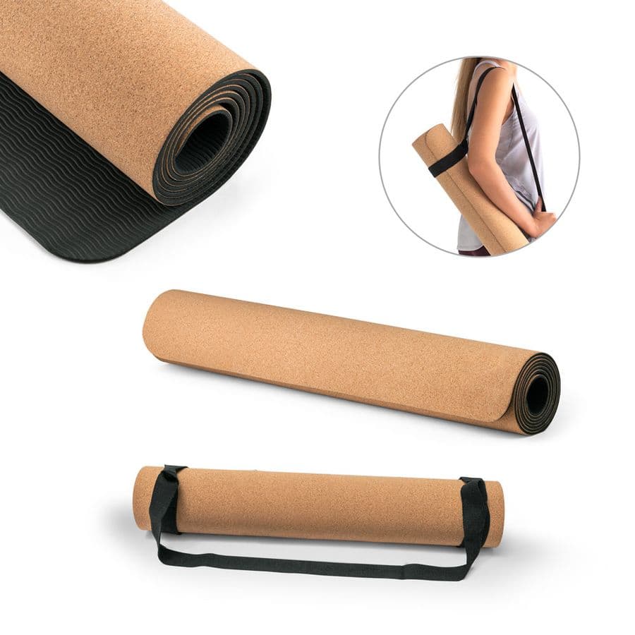 GERES. Träningsmatta för yoga tillverkad av kork och TPE. Upp till 3.7 mm tjock