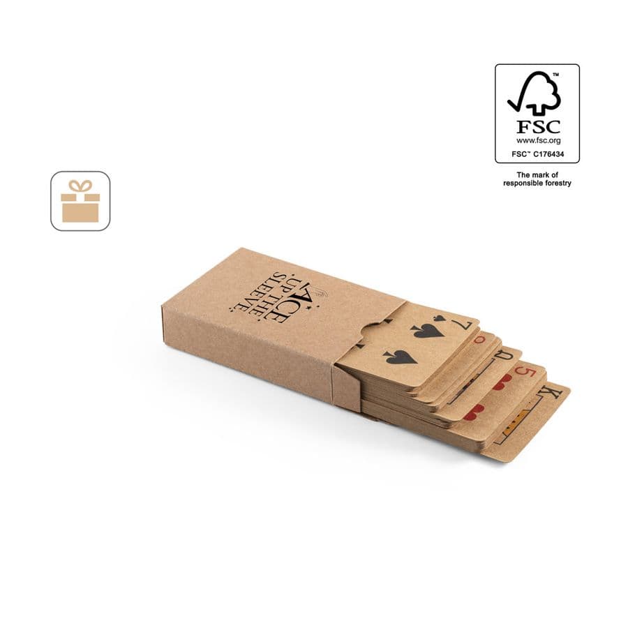FISCHER. Kortlek med 54 klassiska kort i kraftpapper, av FSC™-certifierat material och andra kontrollerade material