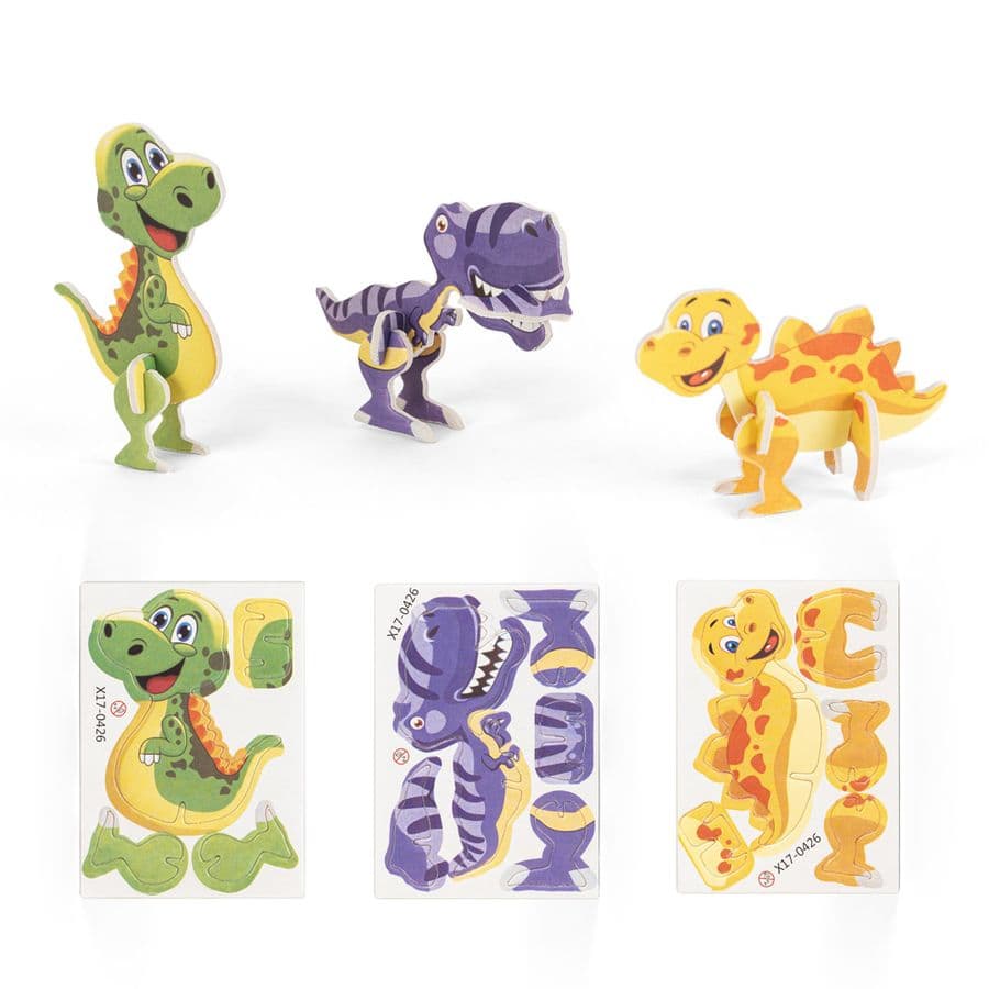 DINOSAURUS. 3D-pussel i papper i form av en dinosaurie
