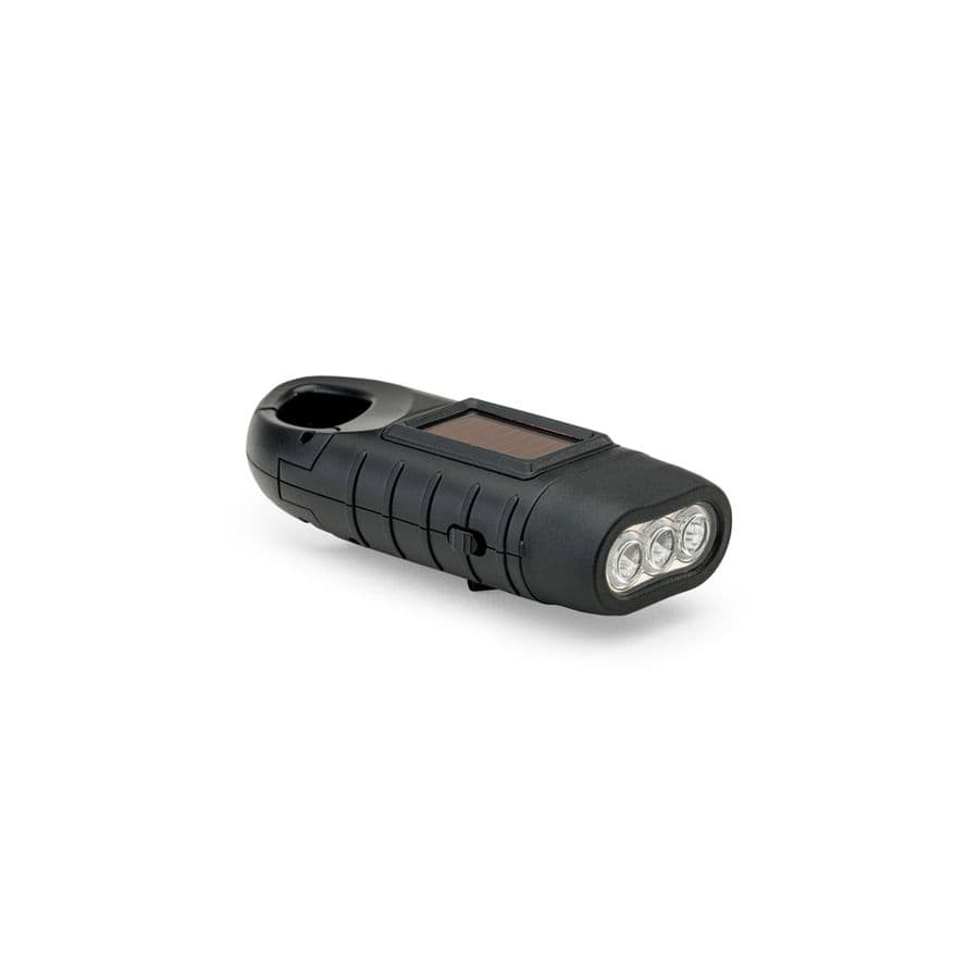 SOLARKY. Kompakt 0'5 W ABS-ficklampa med 3 vita lysdioder och 90 lumen Svart