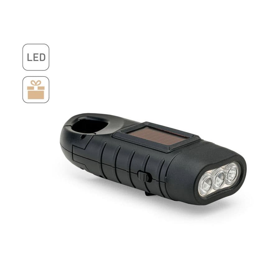 SOLARKY. Kompakt 0'5 W ABS-ficklampa med 3 vita lysdioder och 90 lumen