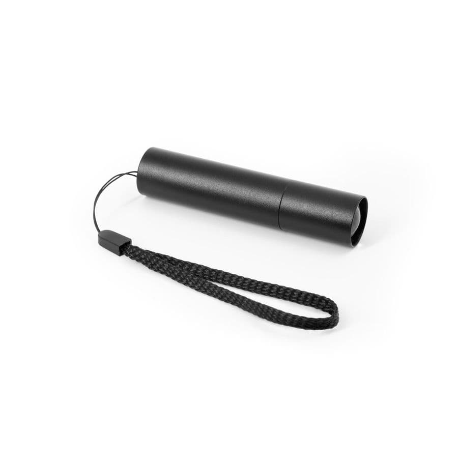 BRUCE. Uppladdningsbar ficklampa tillverkad av återvunnet aluminium (100 % rAL) med 30 mm utdragbar spets