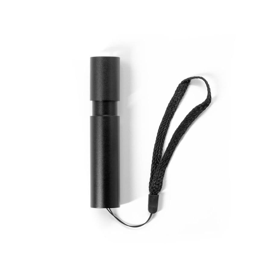 BRUCE. Uppladdningsbar ficklampa tillverkad av återvunnet aluminium (100 % rAL) med 30 mm utdragbar spets