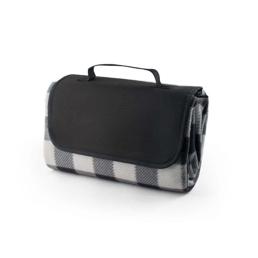 RILEY II. EPE-fodrad picknickfilt (180 g/m²) med mönster Svart