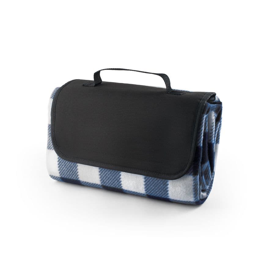 RILEY II. EPE-fodrad picknickfilt (180 g/m²) med mönster Blå