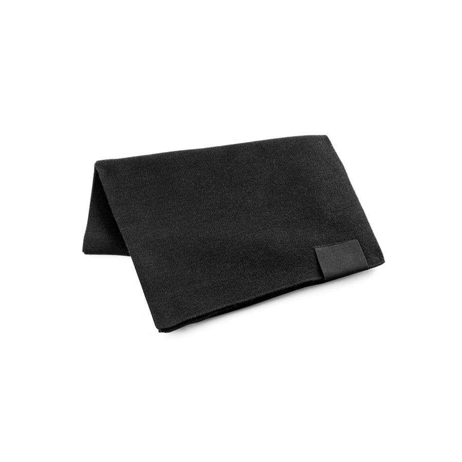 SERENITY. Halsduk i återvunnen polyester (100 % rPET) med en sydd detalj för tryck Svart