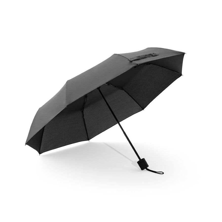 AIDEN. 21" paraply i återvunnen polyester (100 % rPET) pongee 190T, hopfällbart i 3 sektioner