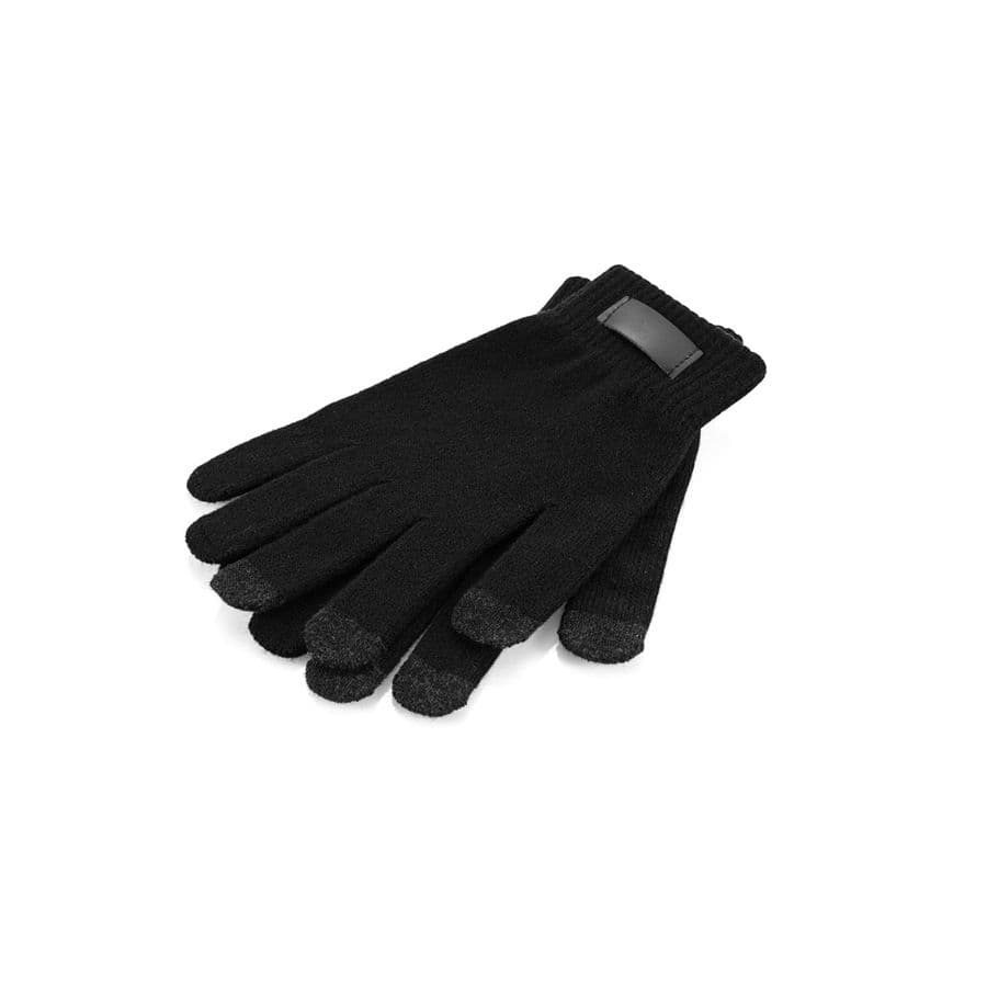 BURROW. Handskar tillverkade av återvunnen polyester (100 % rPET), med touch Svart