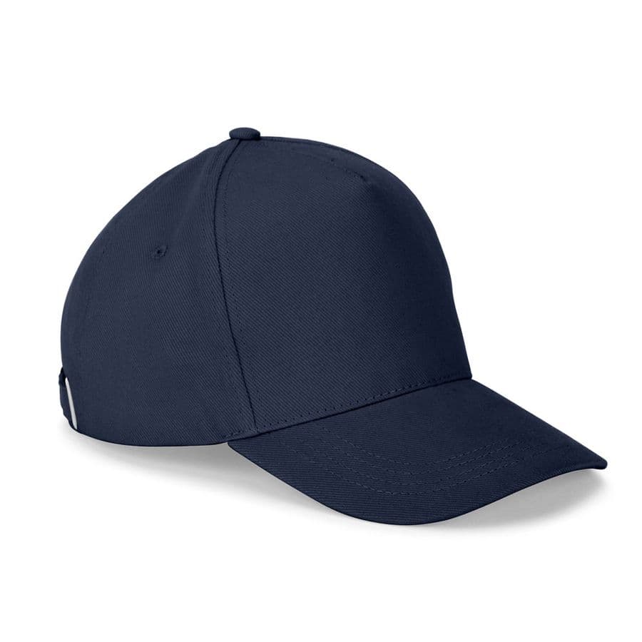 ASHTON. 100 % bomullskeps (260 g/m²) med 5 paneler Marinblå