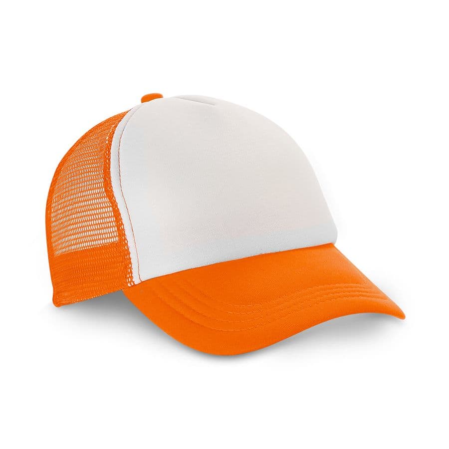 NICOLA. Polyester och mesh keps (150 g/m²) Orange