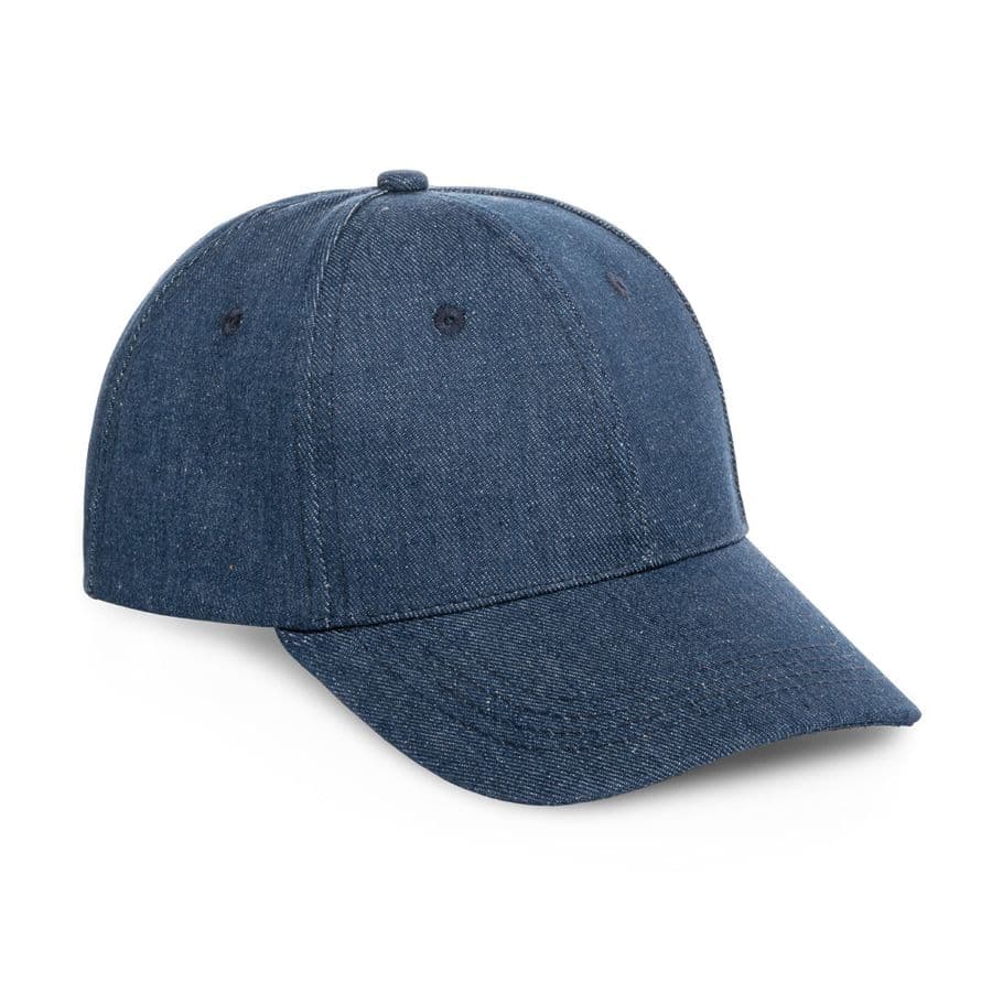 PHOEBE. Keps i jeans, bomull och polyester (300 g/m²) Blå