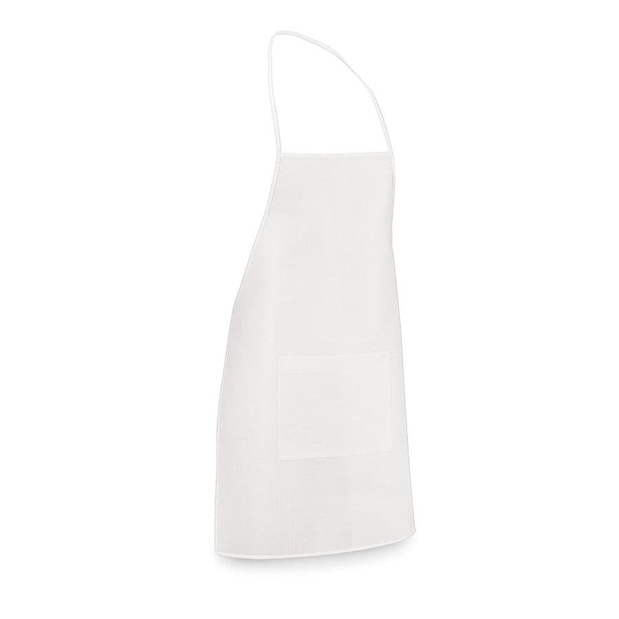 CELERY. Non-woven förkläde (80 g/m²) Vit