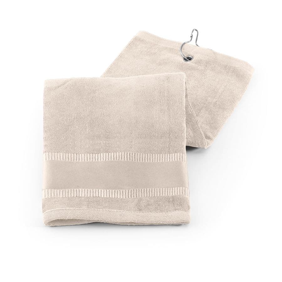 GOLFI. Multifunktionell bomullshandduk (430 g/m²) Beige