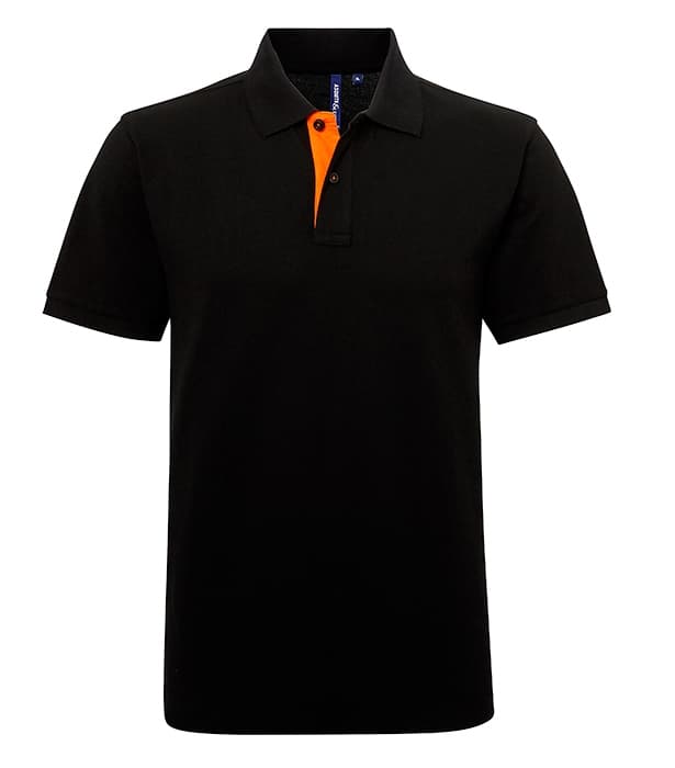 Men's classic fit contrast polo