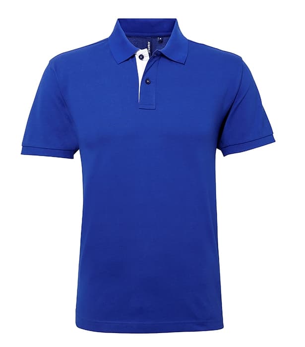 Men's classic fit contrast polo