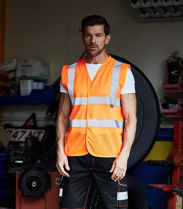 Top cool open mesh 2 band and braces waistcoat
