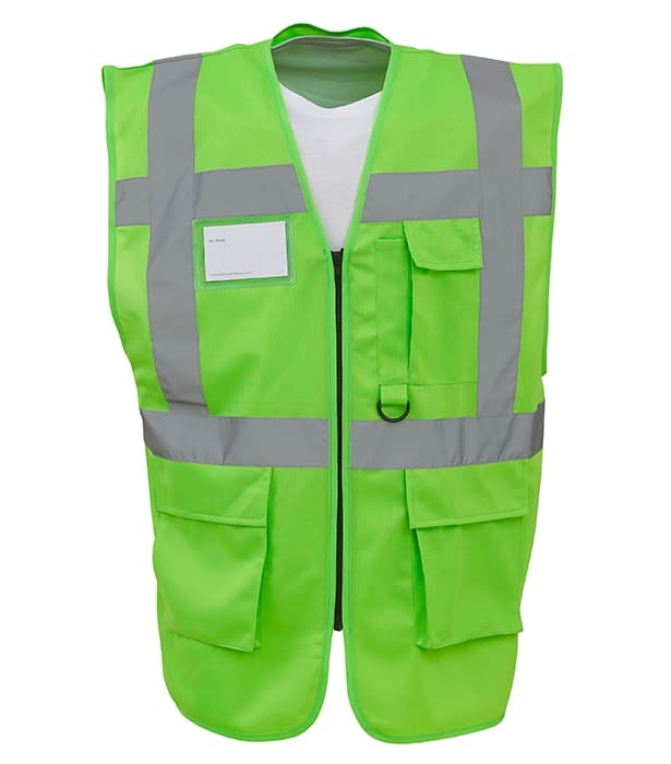 Multi-functional executive hi vis waistcoat