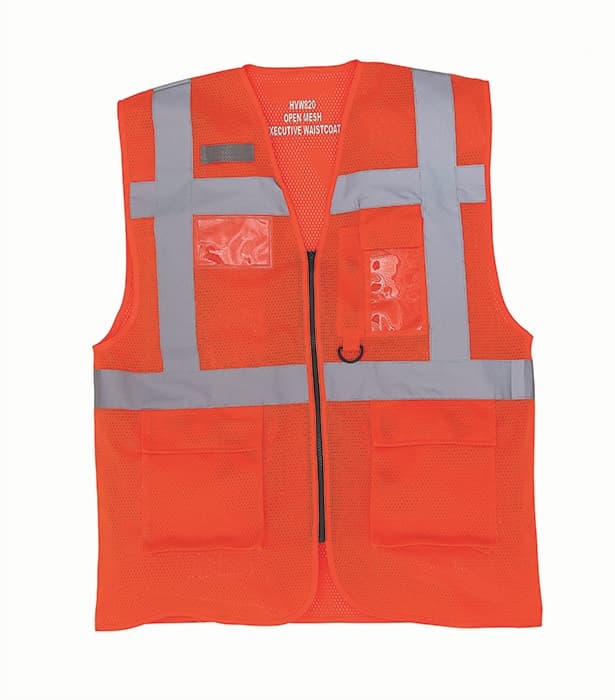 Hi vis top cool open mesh executive waistcoat