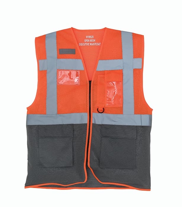 Hi vis top cool open mesh executive waistcoat