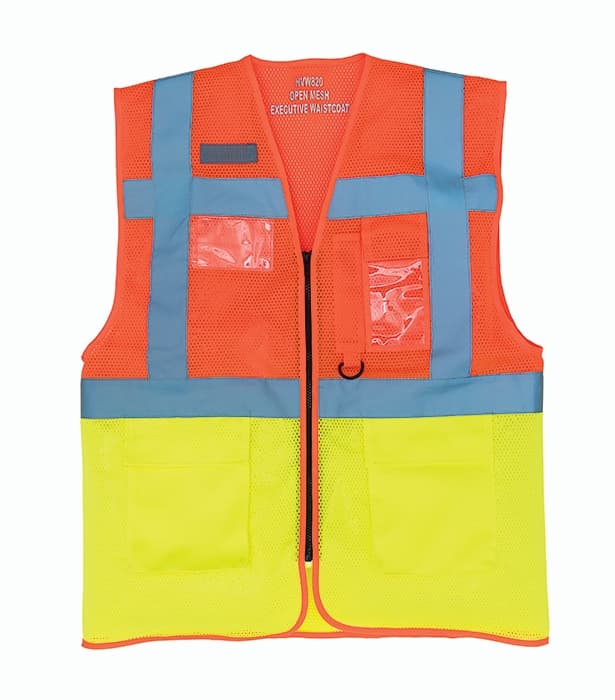 Hi vis top cool open mesh executive waistcoat