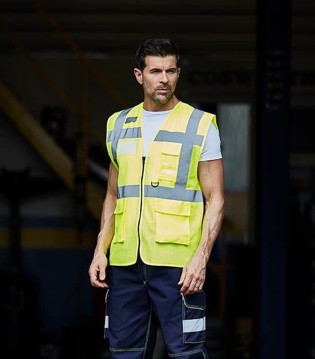 Hi vis top cool open mesh executive waistcoat