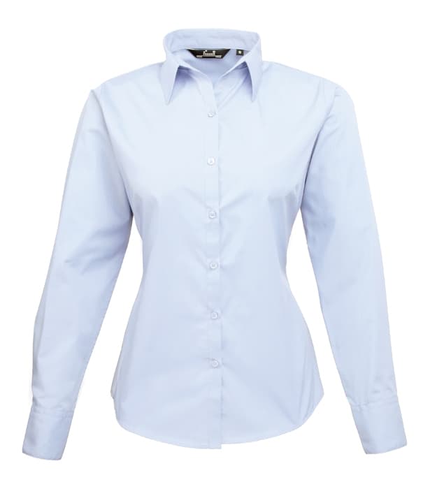 Women's poplin long sleeve blouse
