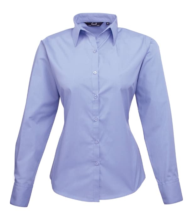 Women's poplin long sleeve blouse