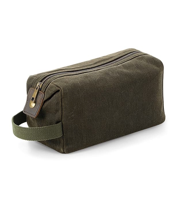 Heritage Waxed Canvas Wash Bag