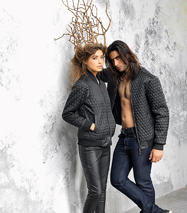 Women's quilted flight jacket