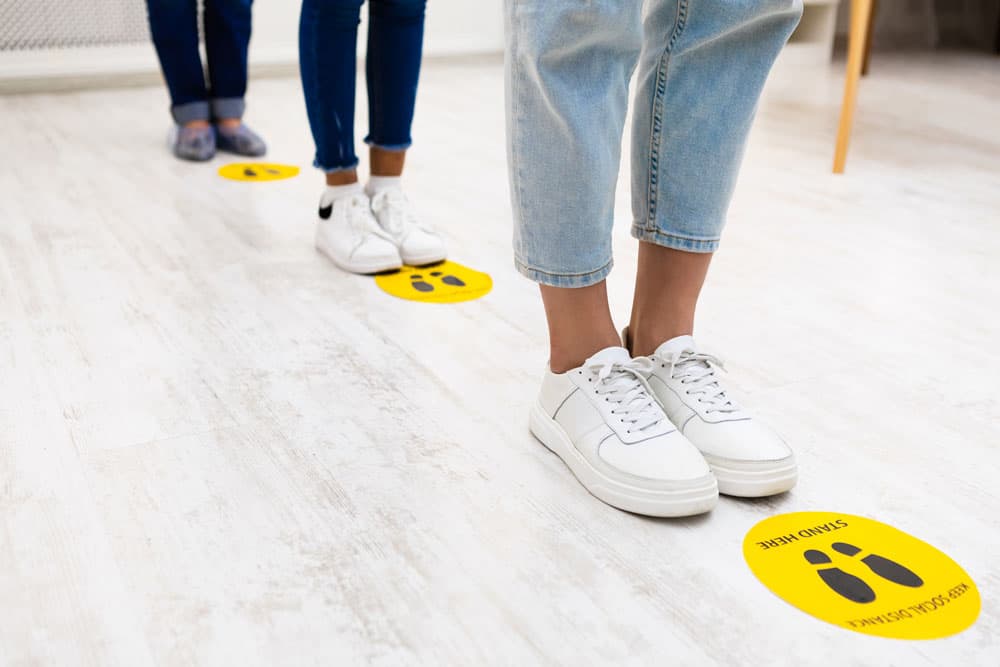 Golvdekor i butiksmiljö