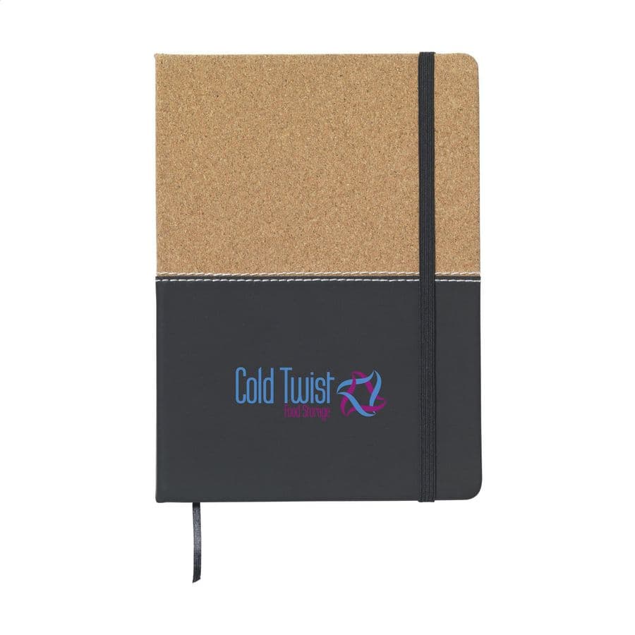 Journal Cork Paper Notebook Svart