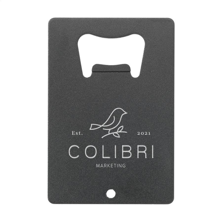Carta Opener GRS Recycled Alu bottle opener Svart