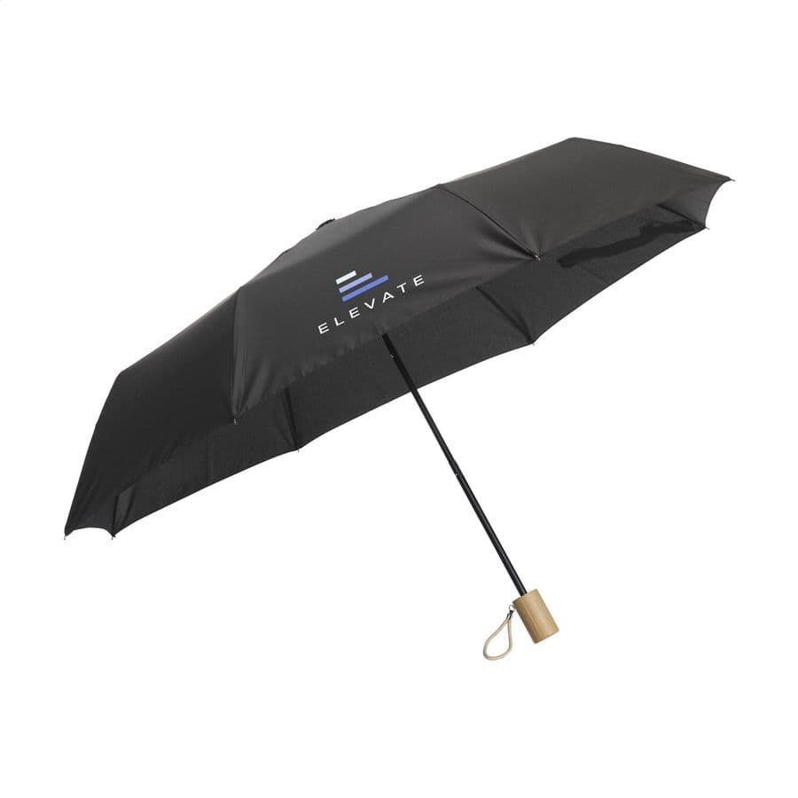 Mini Umbrella RCS RPET foldable umbrella 21 inch Svart