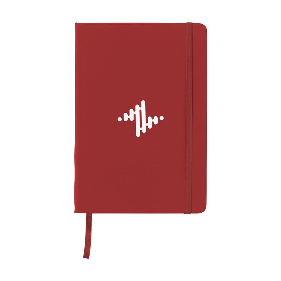 BudgetNote A5 Lines Paper Notebook Röd