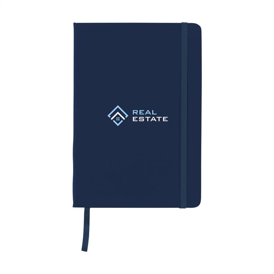 BudgetNote A5 Lines Paper Notebook Marinblå