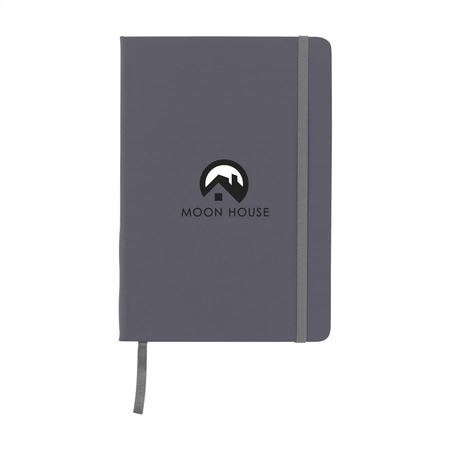BudgetNote A5 Lines Paper Notebook Grå