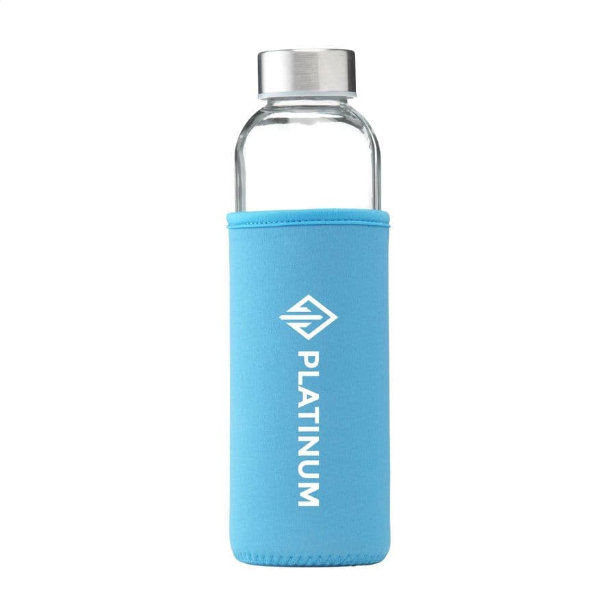 Senga Glass 500 ml drinking bottle Ljusblå