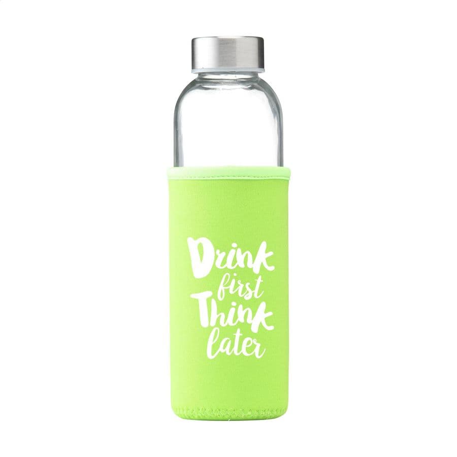 Senga Glass 500 ml drinking bottle Lime