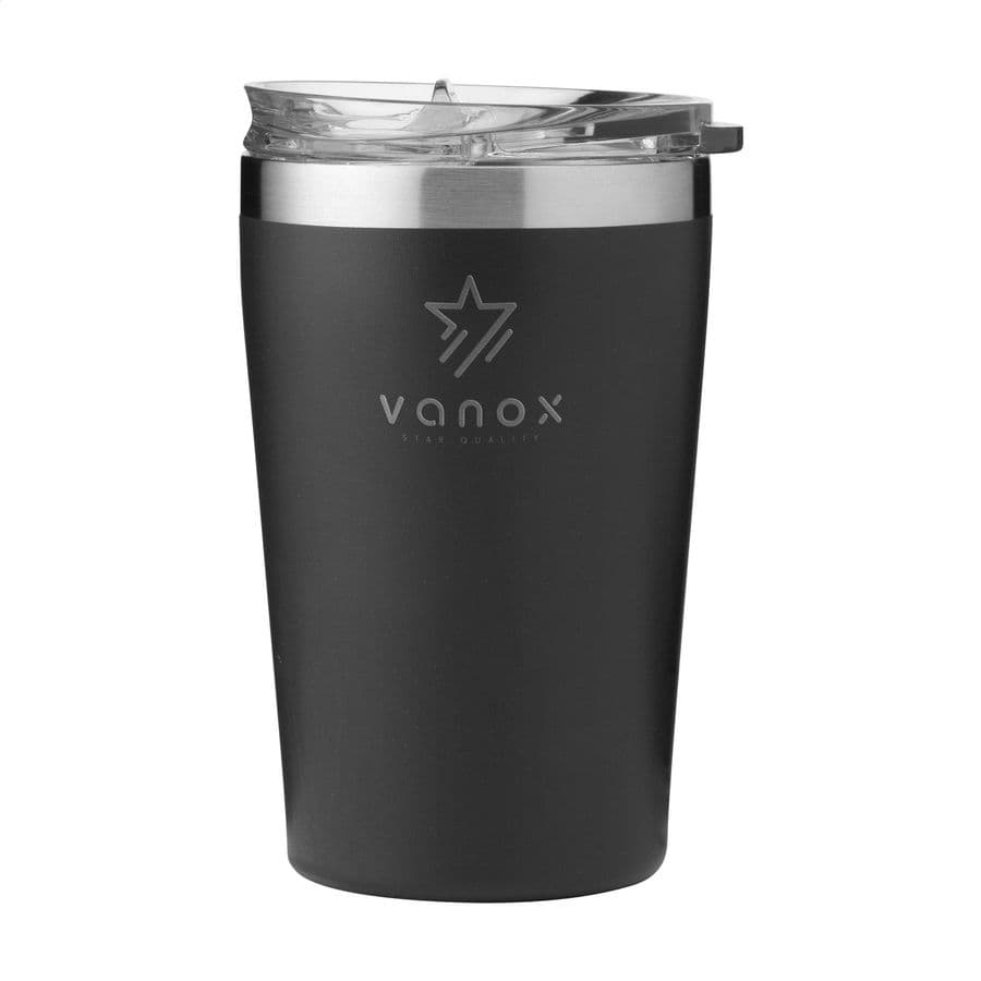 Re-Steel RCS Recycled Coffee Mug 380 ml thermo cup Svart