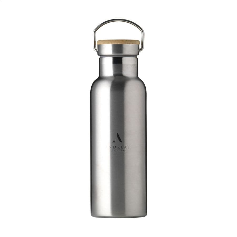 Nordvik RCS Recycled Steel 500 ml drinking bottle Silver