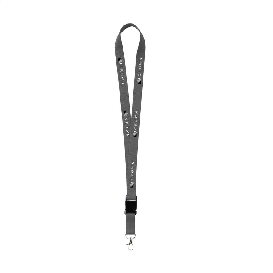 KeyCord 2 cm lanyard Grå
