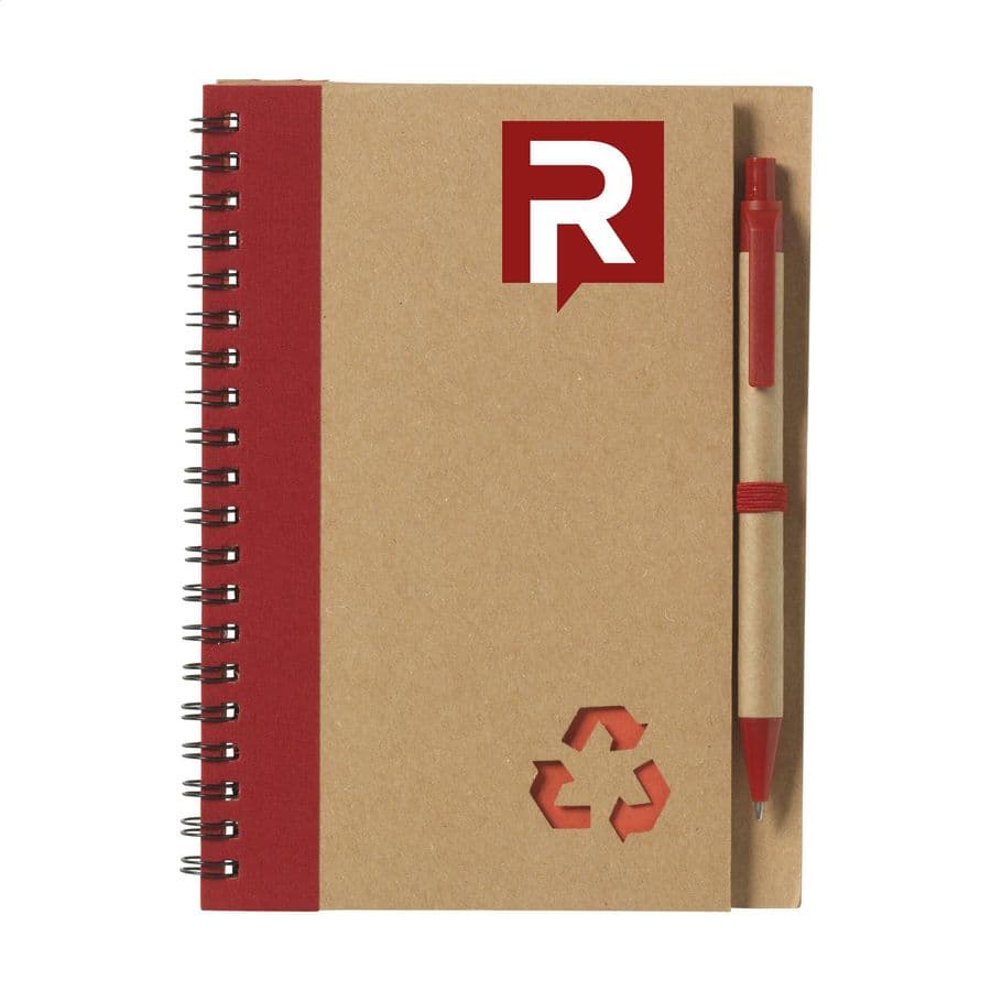 Recycle Note-L Paper notebook Röd