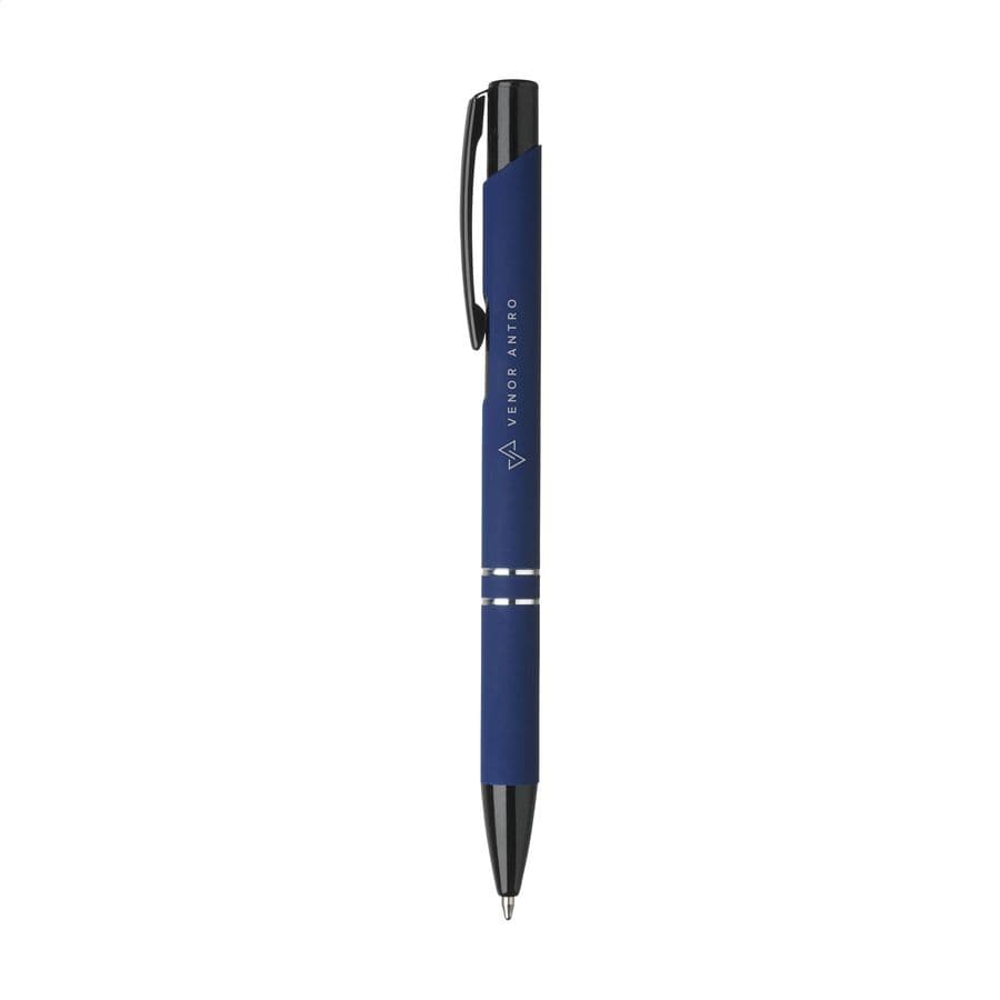 Ebony Rubberised pen Mörkblå