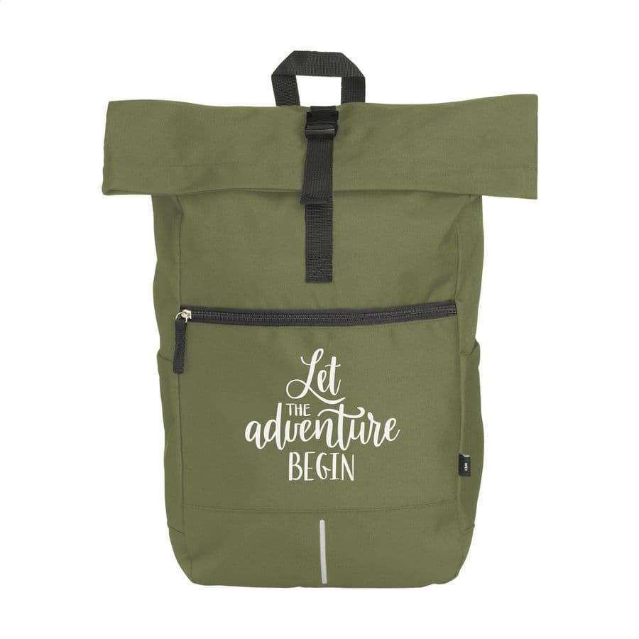 Nolan Recycled RPET backpack Olivgrön