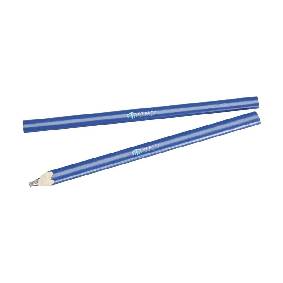 Carpenter wooden pencil Blå