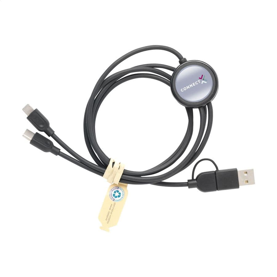 Charging Cable RCS Recycled ABS-TPE Svart