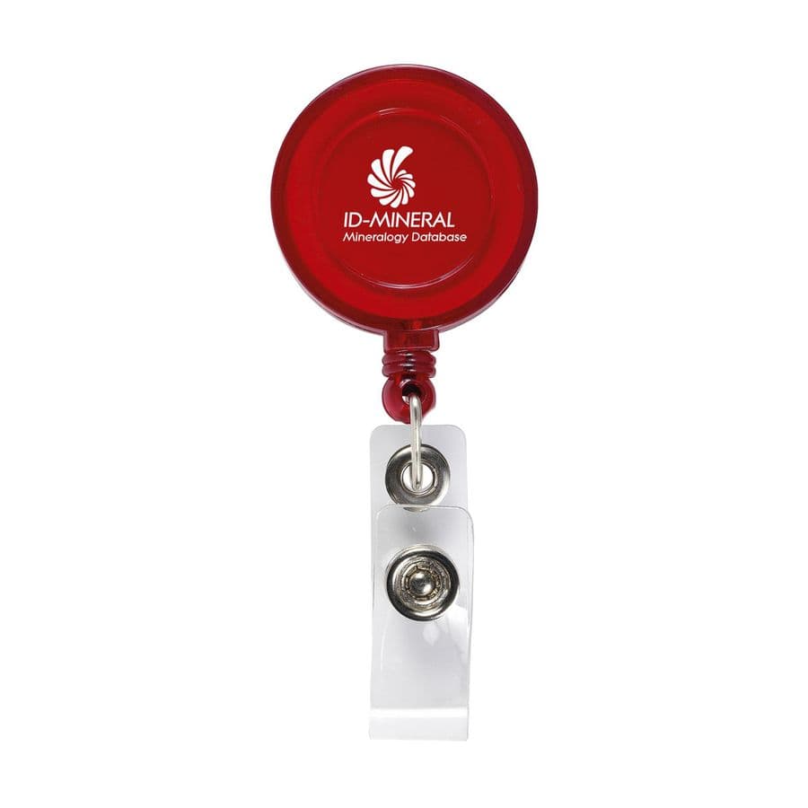 BadgeClip badge holder Transparent röd