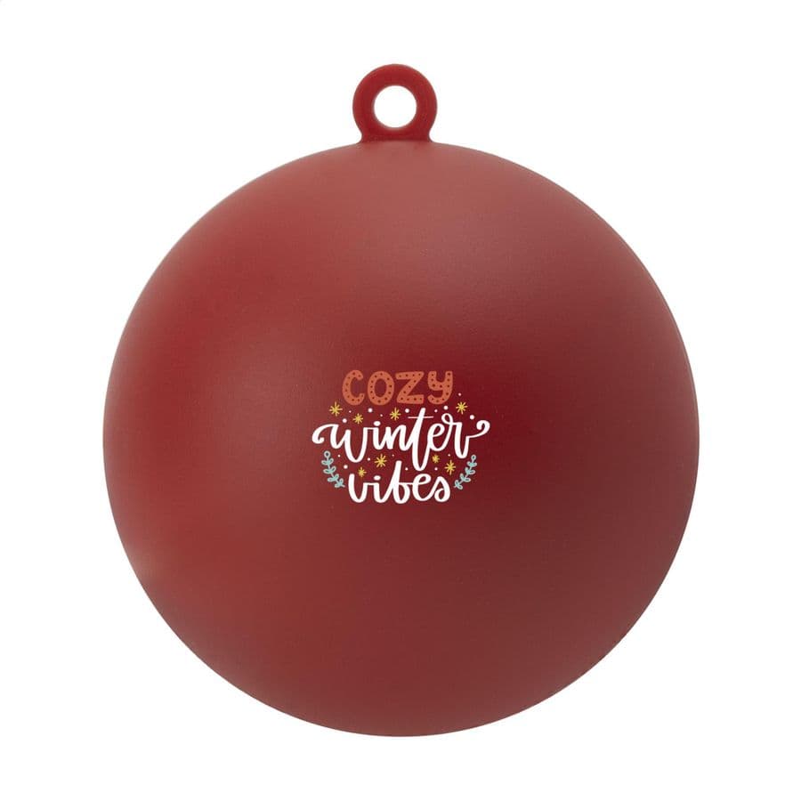 Christmas Bauble Ø 7 cm Recycled PP - Made in Europe Röd
